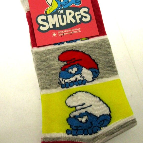 1 Pair Officially Licensed The Smurf's Novelty Crew Socks Women 609.5 New/W/Tags - Picture 1 of 1
